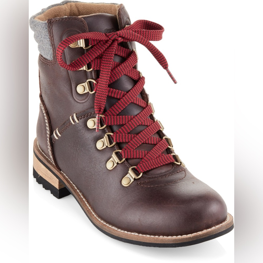 Kodiak Brown Leather Lace-Up Boots